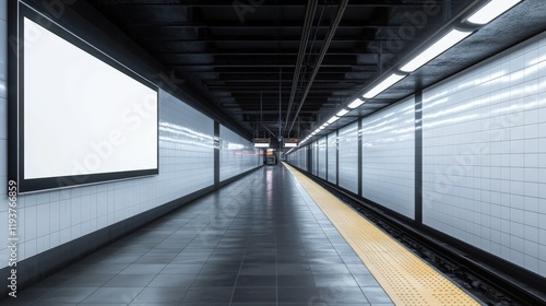 Metro Subway Ad Screen Mock Up photo