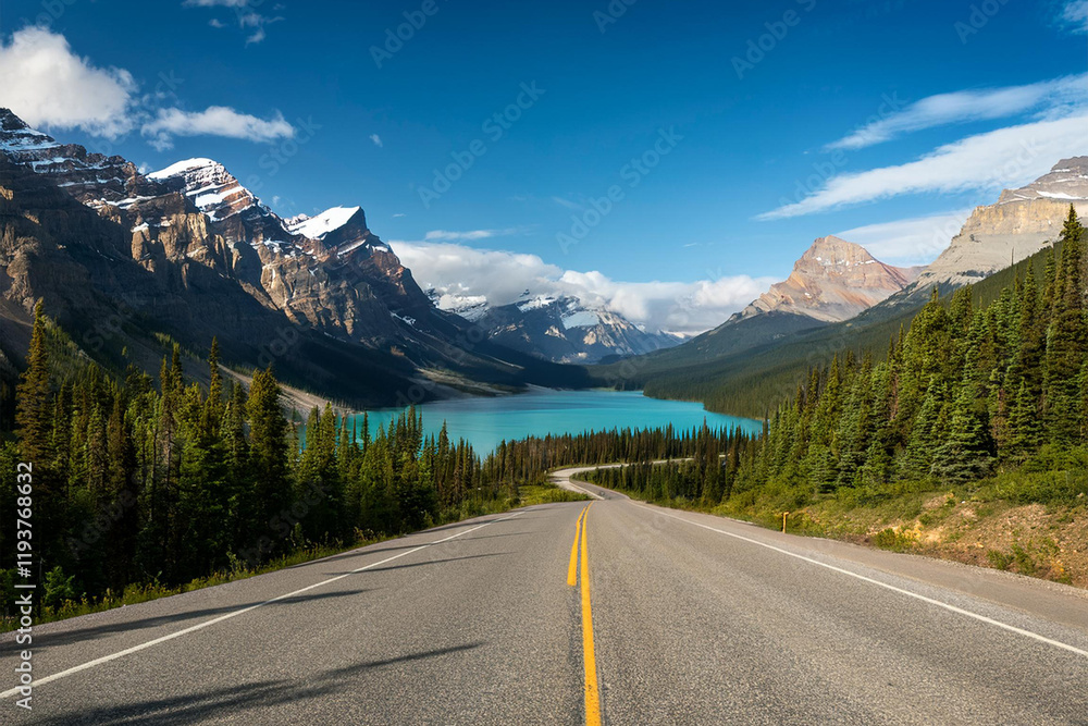 Fototapeta premium rocky mountain highway