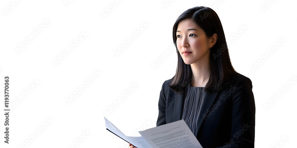 Confident Professional Woman and Man Portraits Against Transparent Background Confident Professional Woman and Man Portraits Against Transparent Background