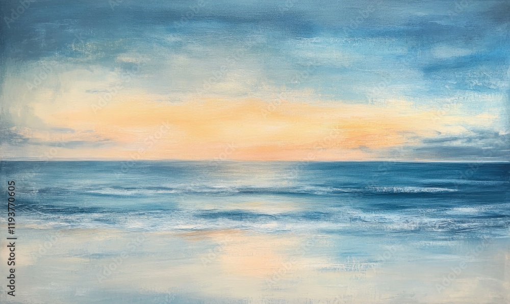 A serene beach scene with a vast expanse of blue ocean and soft white sand at sunset, sea, peaceful, nature, twilight A serene beach scene with a vast expanse of blue ocean and soft white sand at sunset, sea, peaceful, nature, twilight