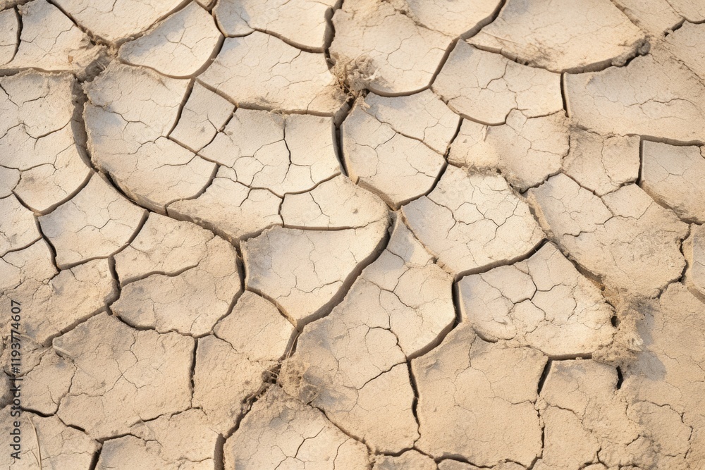 Cracked Dry Ground in Drought: A Textured View of Outdoors Environment in Hot Climate Day Cracked Dry Ground in Drought: A Textured View of Outdoors Environment in Hot Climate Day
