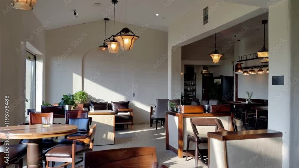 Western restaurant atmosphere with minimalist design, featuring characteristic western elements, creating a stylish and relaxed ambiance, Western restaurant atmosphere with minimalist design, featuring characteristic western elements, creating a stylish and relaxed ambiance,