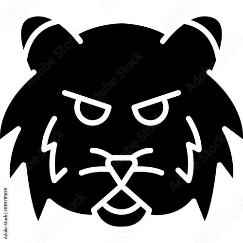 Tiger Face icon single vector illustration