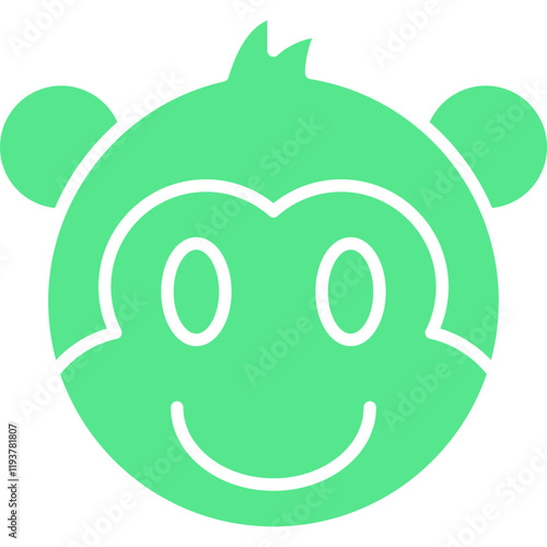 Monkey face icon single vector illustration