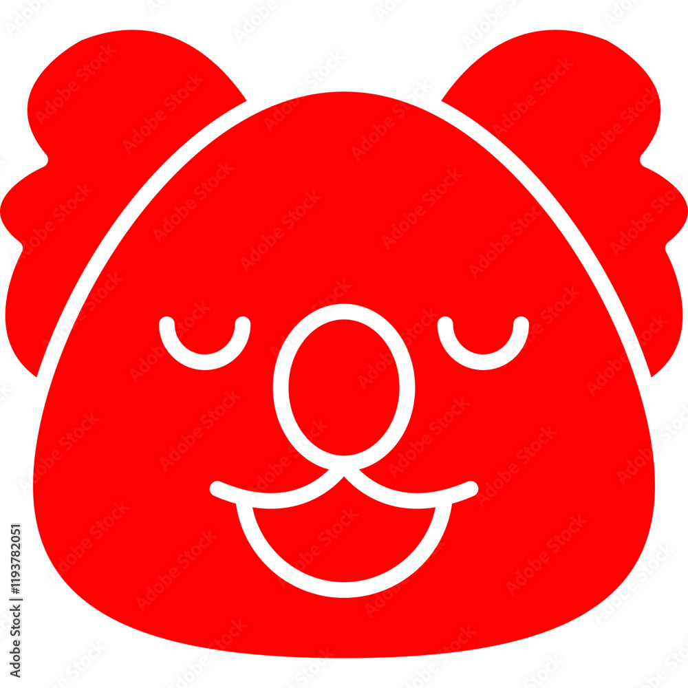 Koala Bear Face icon single vector illustration Koala Bear Face icon single vector illustration