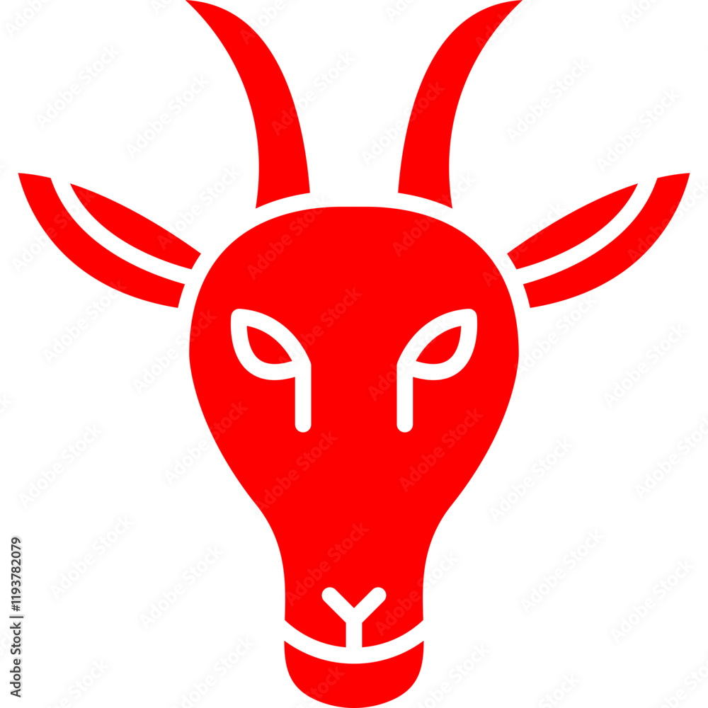 Moutain Goat Face icon single vector illustration Moutain Goat Face icon single vector illustration