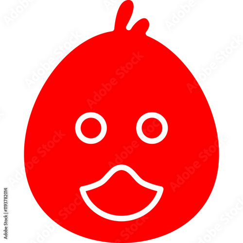 Duck Face icon single vector illustration