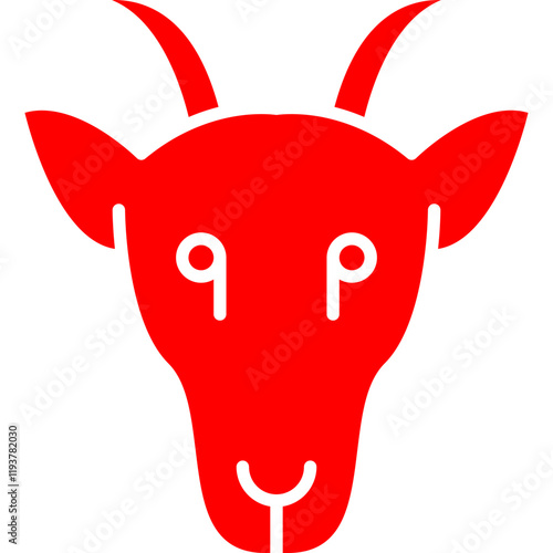 Goat Face icon single vector illustration