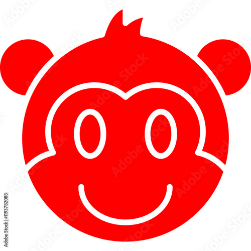 Monkey face icon single vector illustration