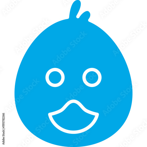 Duck Face icon single vector illustration