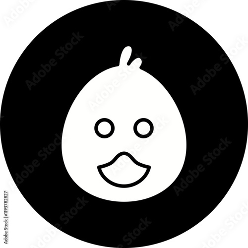 Duck Face icon single vector illustration