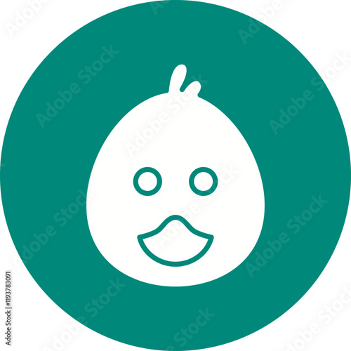 Duck Face icon single vector illustration