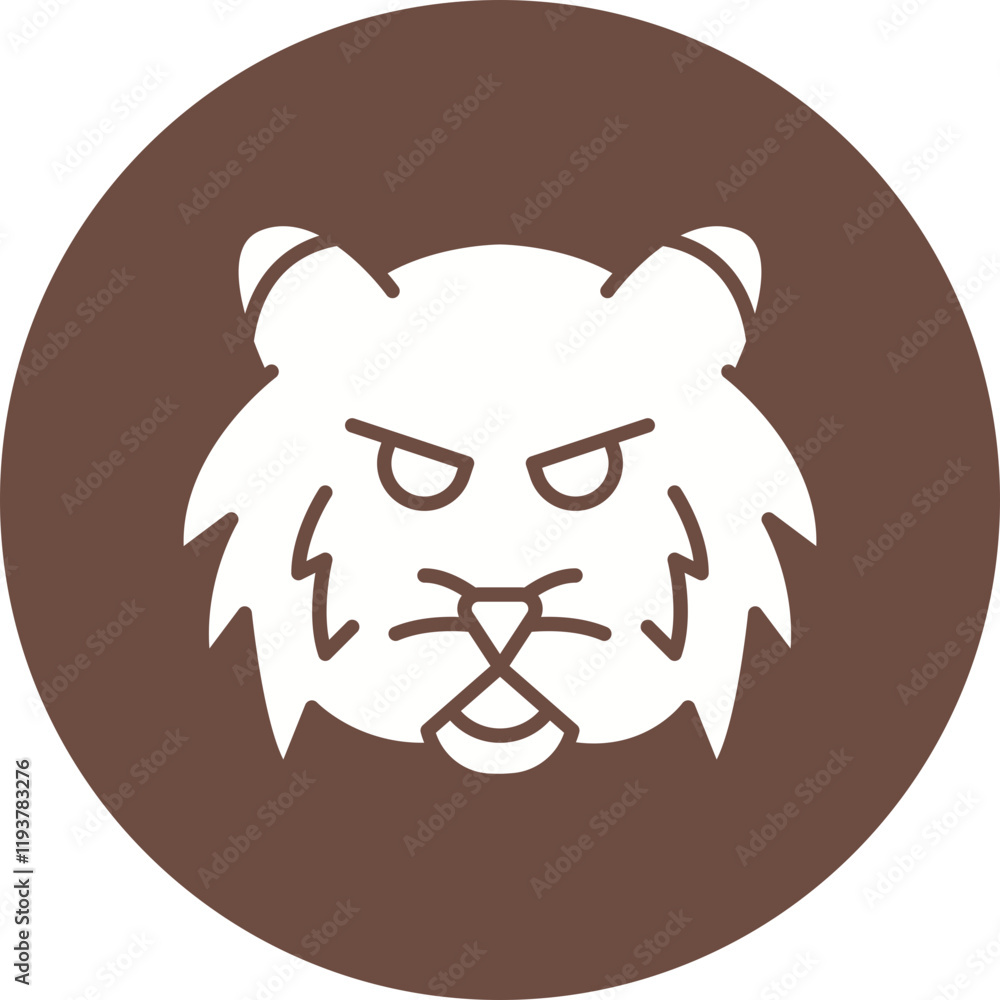 Tiger Face icon single vector illustration Tiger Face icon single vector illustration