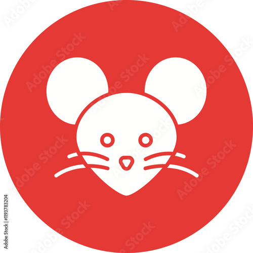 Mouse Face icon single vector illustration