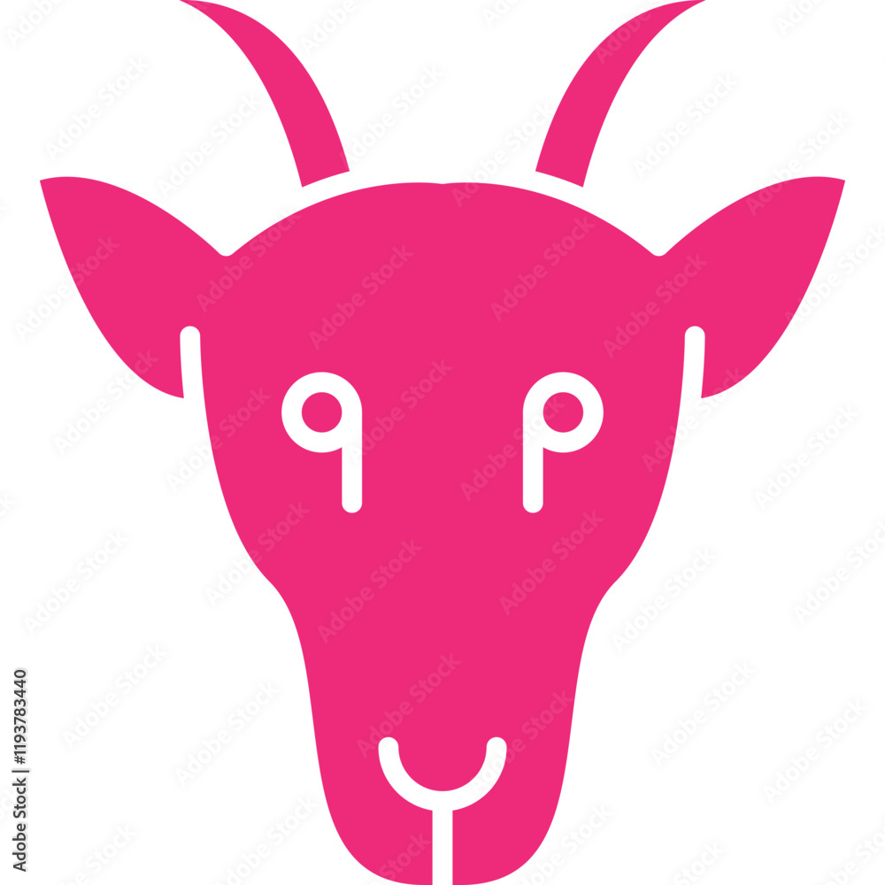 Goat Face icon single vector illustration Goat Face icon single vector illustration