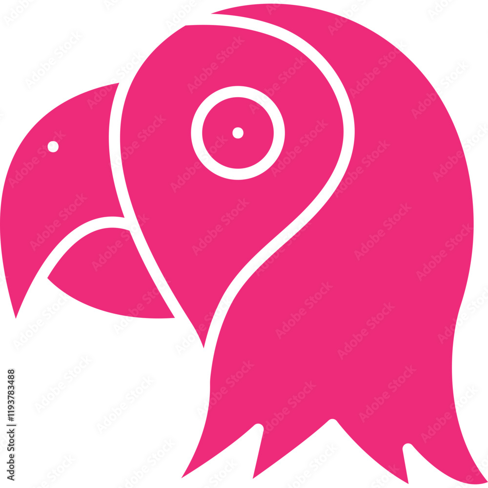 Parrot Face icon single vector illustration Parrot Face icon single vector illustration