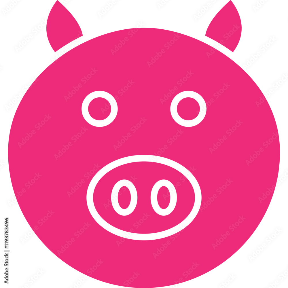 Pig Face icon single vector illustration Pig Face icon single vector illustration