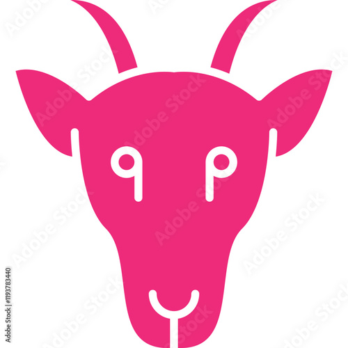 Goat Face icon single vector illustration