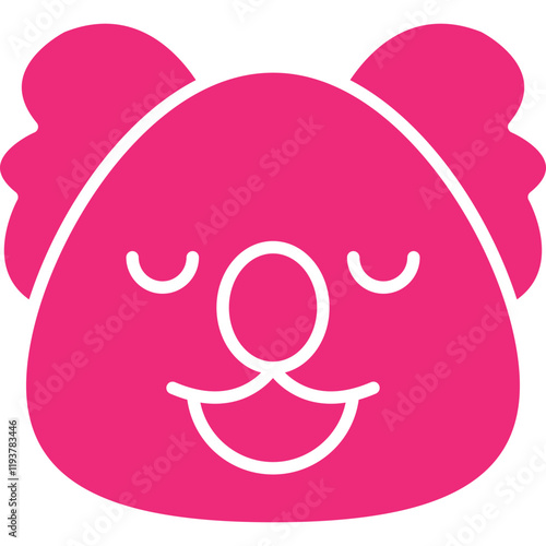 Koala Bear Face icon single vector illustration