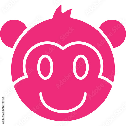 Monkey face icon single vector illustration