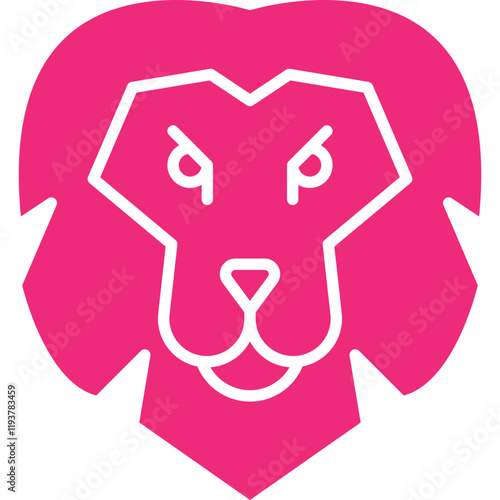 Lion Face icon single vector illustration photo