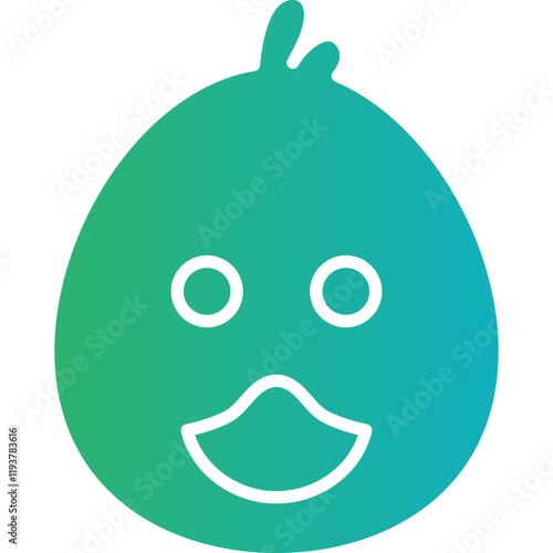 Duck Face icon single vector illustration