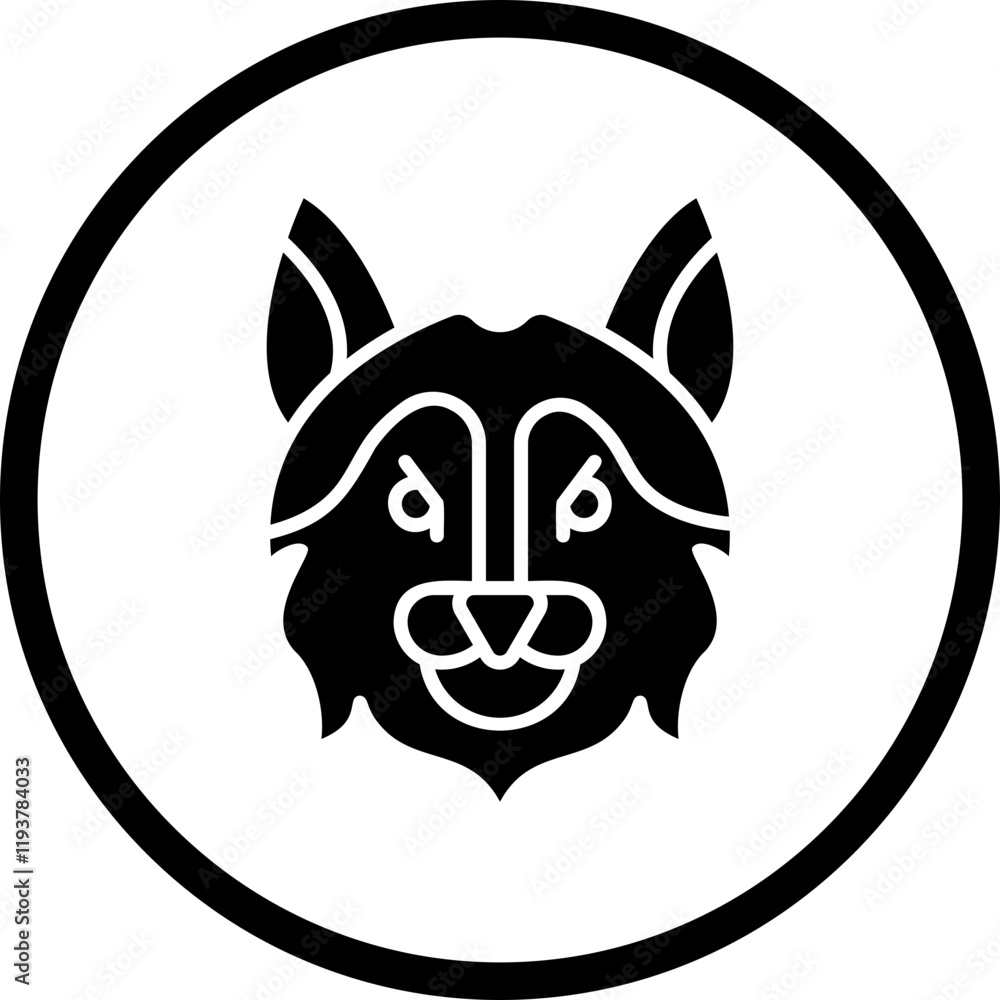 Wolf Face icon single vector illustration Wolf Face icon single vector illustration