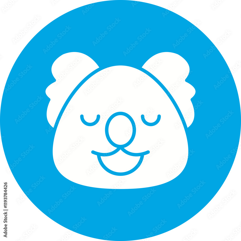 Koala Bear Face icon single vector illustration Koala Bear Face icon single vector illustration