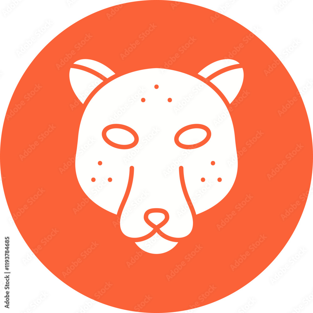 Leopard Face icon single vector illustration Leopard Face icon single vector illustration