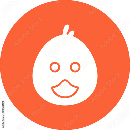 Duck Face icon single vector illustration