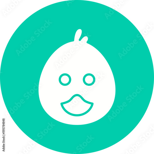 Duck Face icon single vector illustration