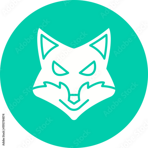 Fox Face icon single vector illustration