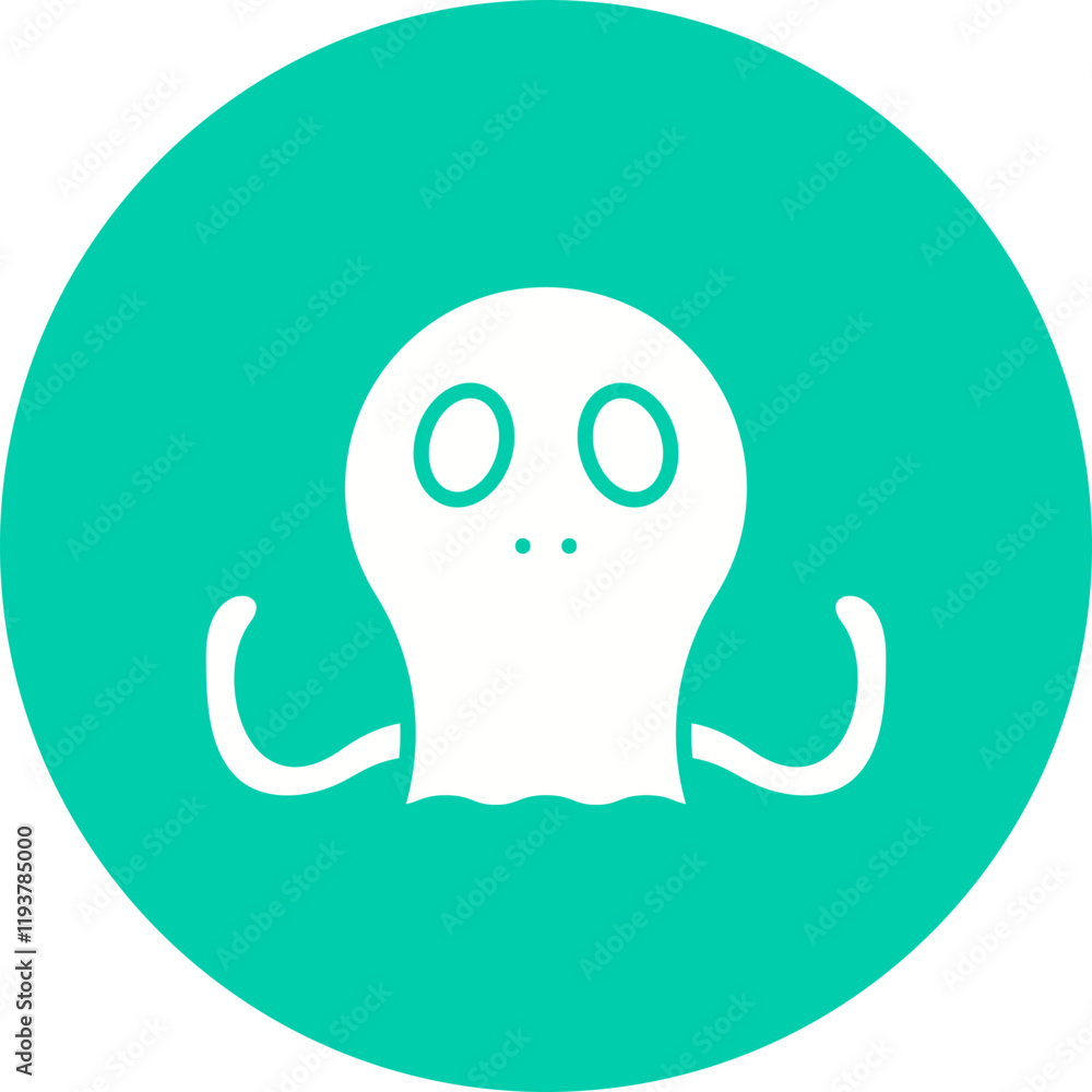 Octopus Face icon single vector illustration Octopus Face icon single vector illustration