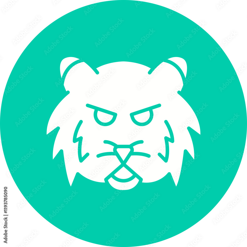 Tiger Face icon single vector illustration Tiger Face icon single vector illustration