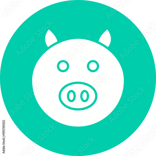 Pig Face icon single vector illustration