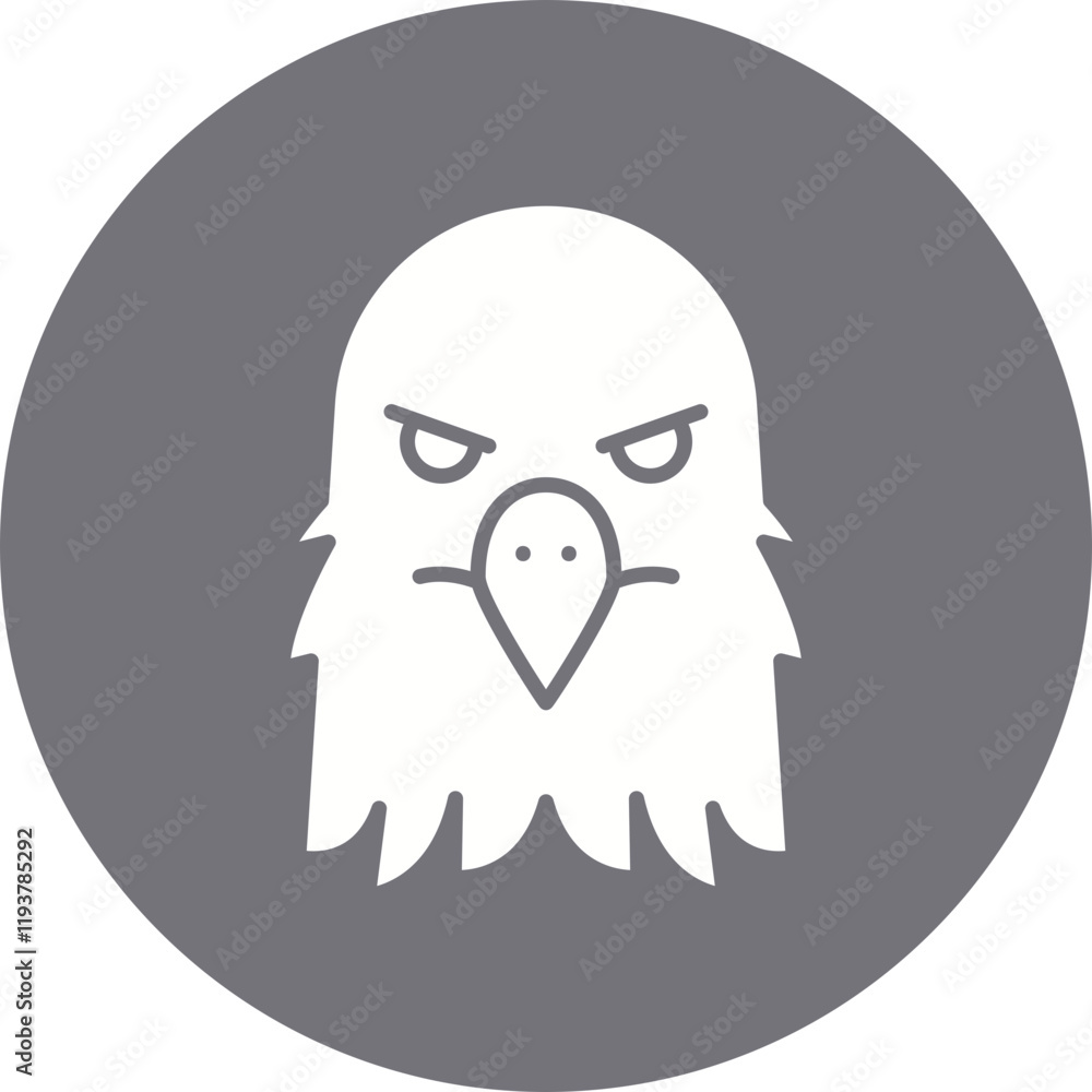 Eagle Face icon single vector illustration Eagle Face icon single vector illustration