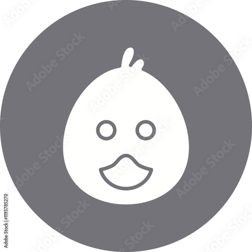 Duck Face icon single vector illustration