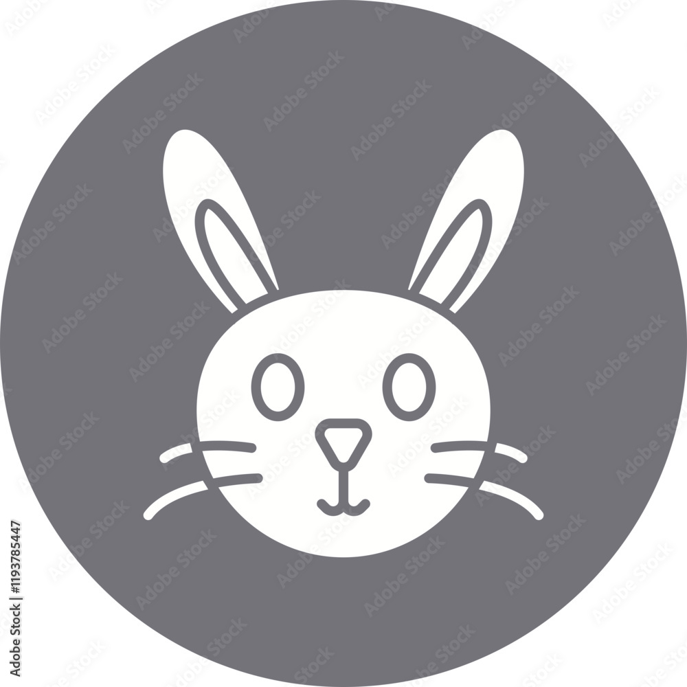 Rabbit Face icon single vector illustration Rabbit Face icon single vector illustration