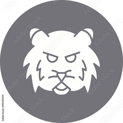 Tiger Face icon single vector illustration