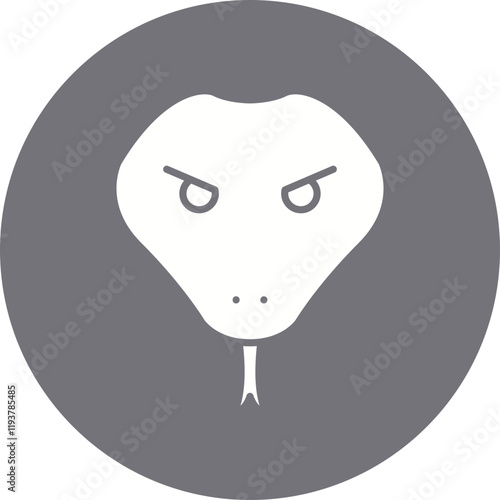 Snake Face icon single vector illustration