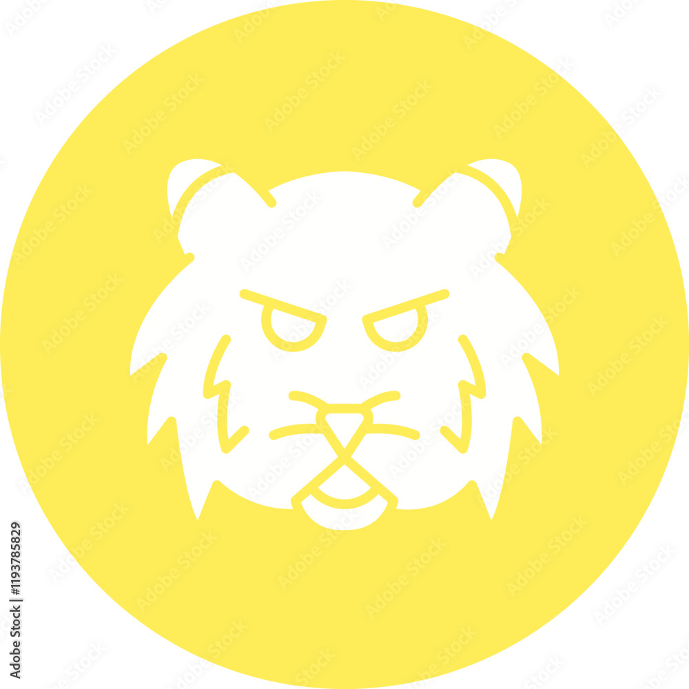 Tiger Face icon single vector illustration Tiger Face icon single vector illustration