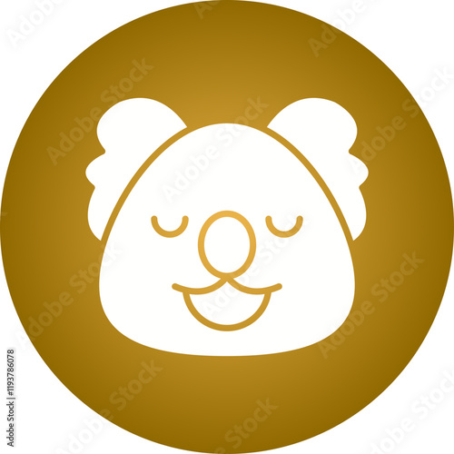 Koala Bear Face icon single vector illustration