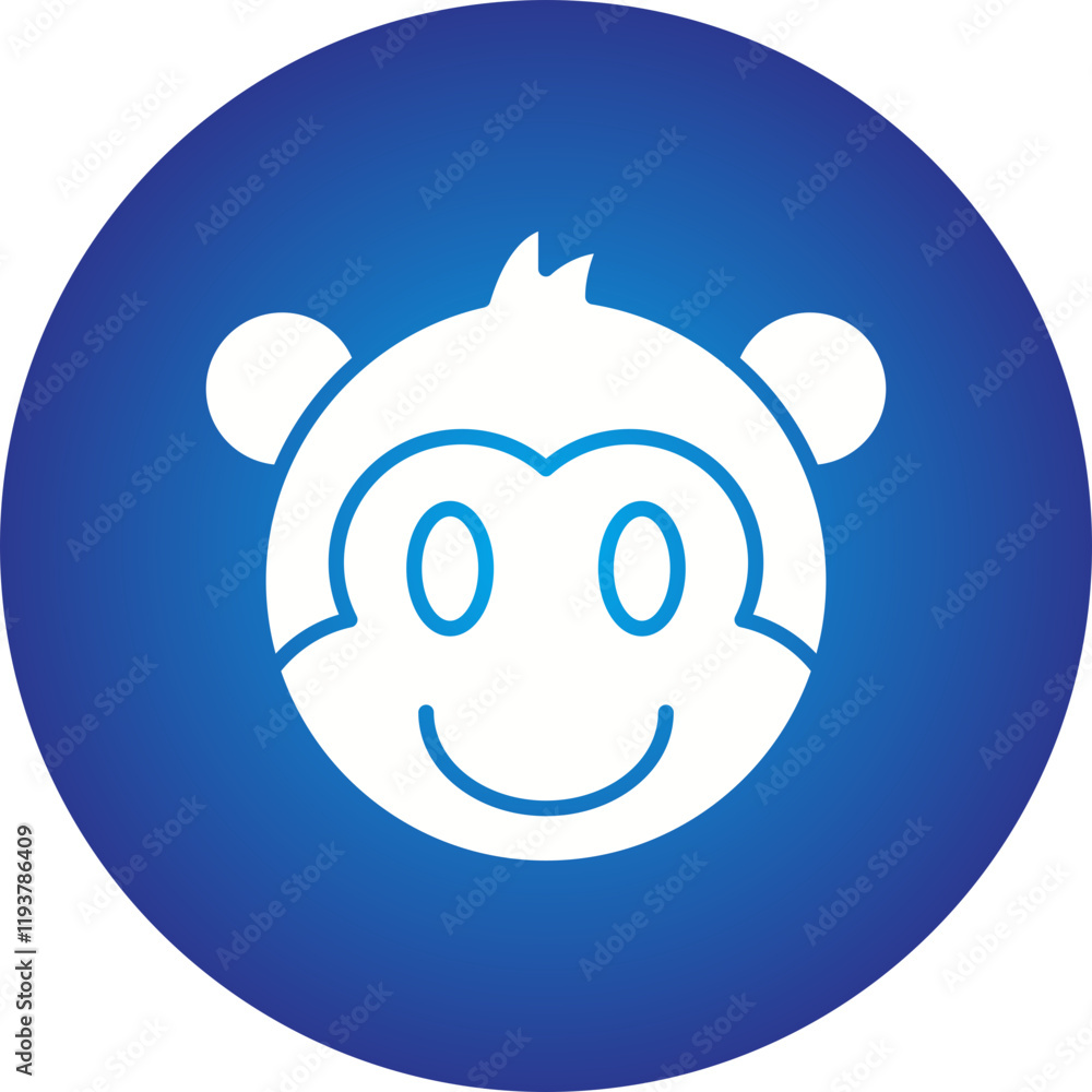 Monkey face icon single vector illustration Monkey face icon single vector illustration