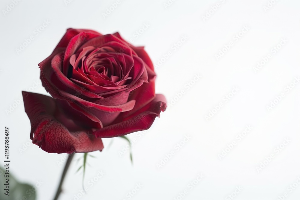 Fototapeta premium Red rose isolated on white background.