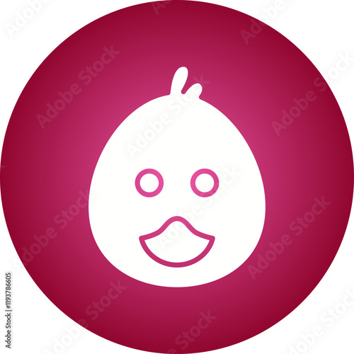 Duck Face icon single vector illustration