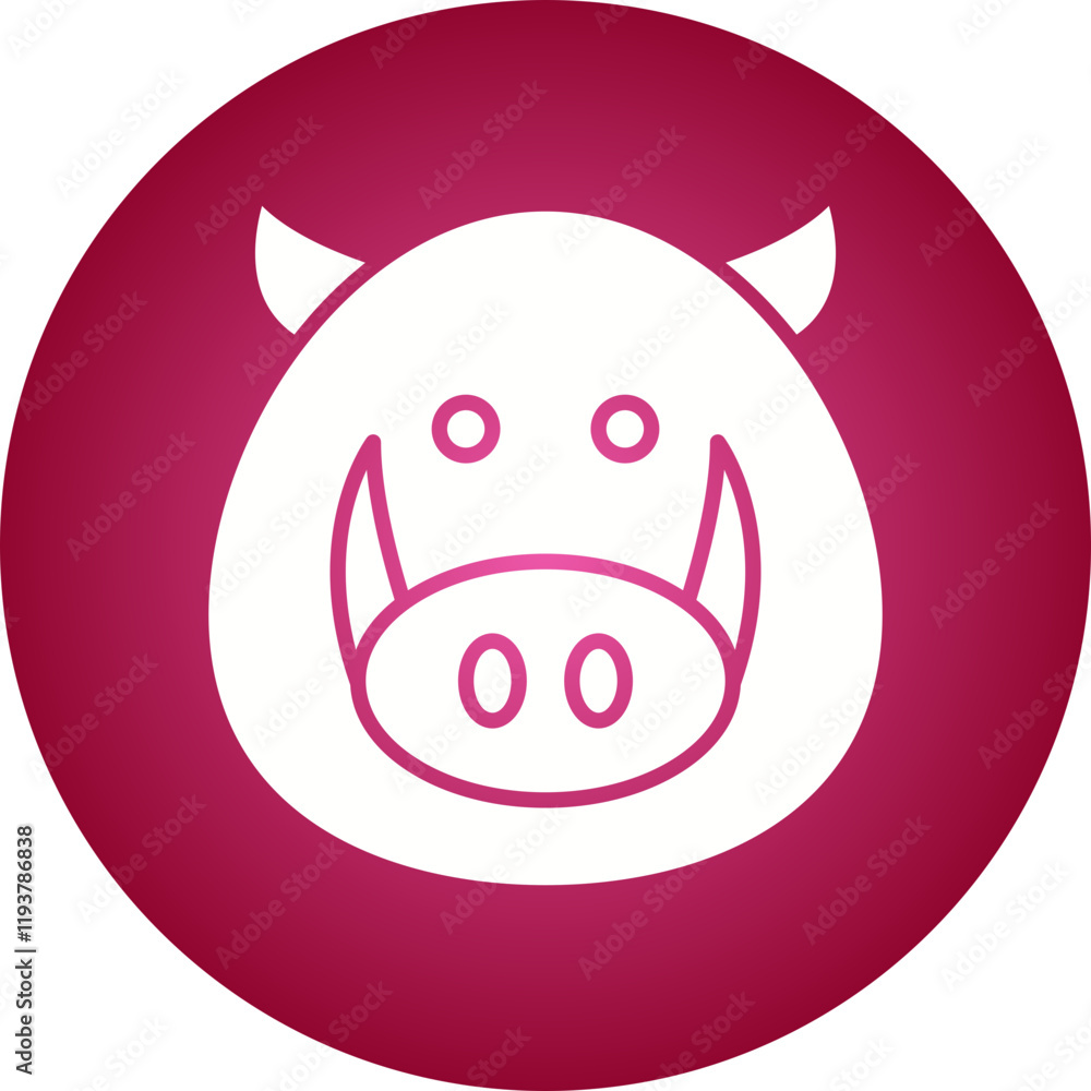 Boar Face icon single vector illustration Boar Face icon single vector illustration