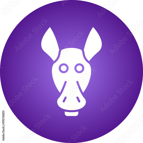 Donkey Face icon single vector illustration