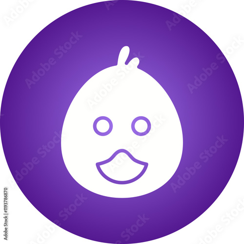Duck Face icon single vector illustration