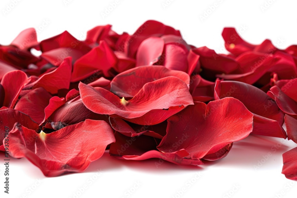 Naklejka premium Red rose petals for love greetings on special occasions.