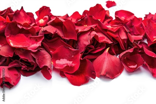 Red rose petals for love greetings on special occasions.